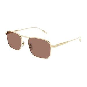 NEW  MONTBLANC SUNGLASSES BROWN GOLD MEN EYEWEAR MONTBLANC MB0218S 002